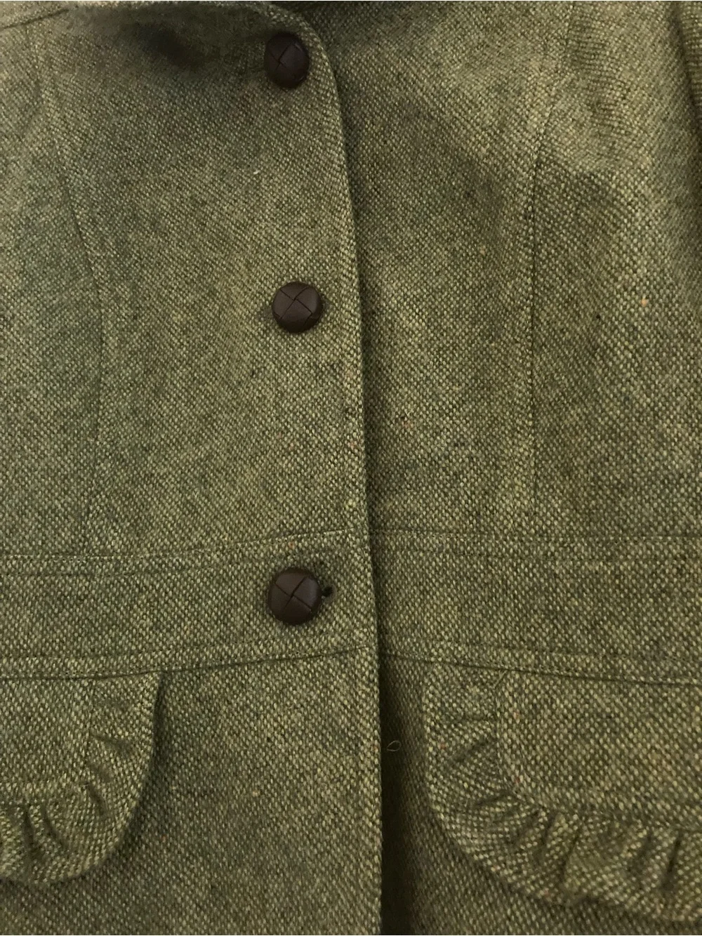 J. Crew Factory Olive Green Wool-Blend Button Jacket